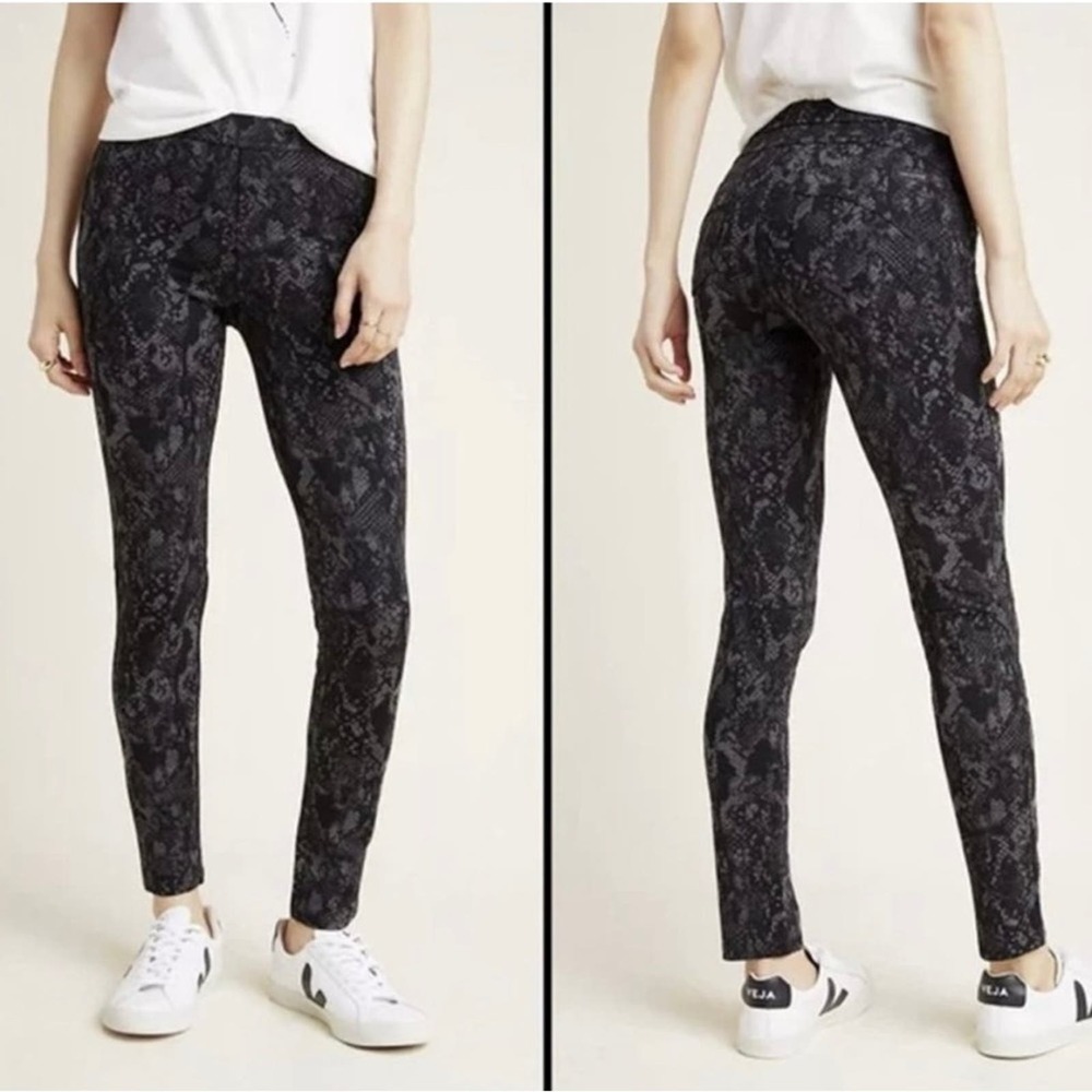 Sanctuary Anthropologie Snake Printed Black and Gray Leggings XS
